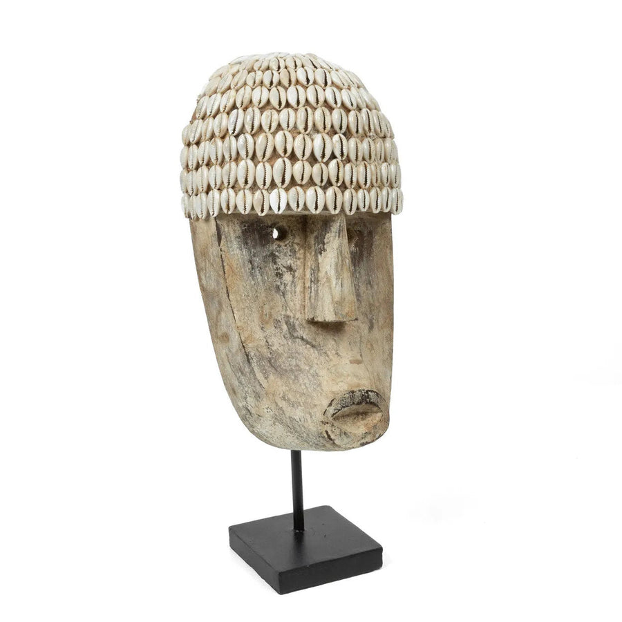 Het Cowrie Mask on Stand - Medium