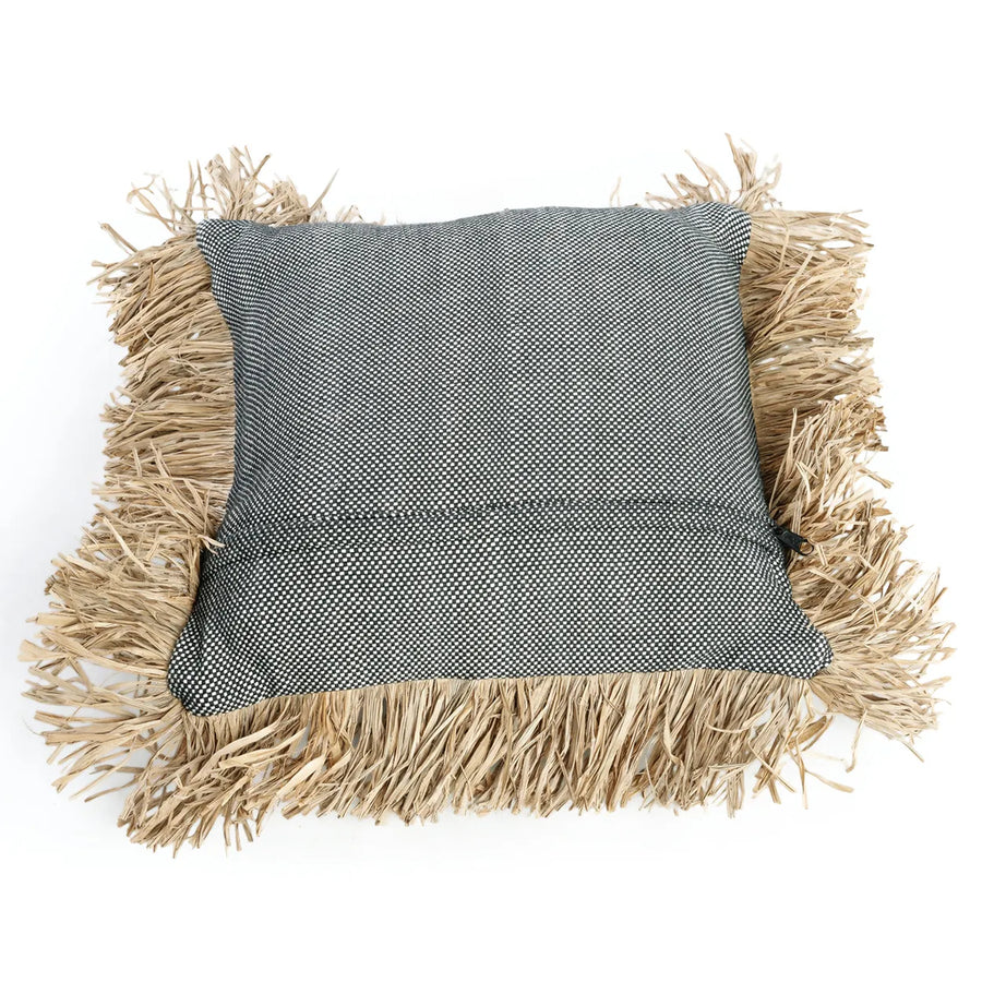 The Cotton Bonita Cushion Cover - Black Natural - 40x40